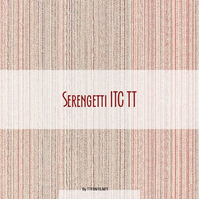 Serengetti ITC TT example